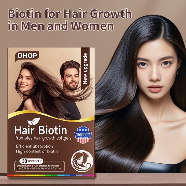 Hair Biotin  promotes hair growth softgels - Image 3