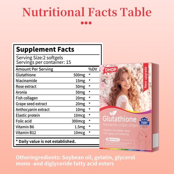 Glutathione  Niacinamide complex softgels - Image 2