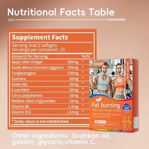 Fat burning Apple cider vinegar softgels - Image 4