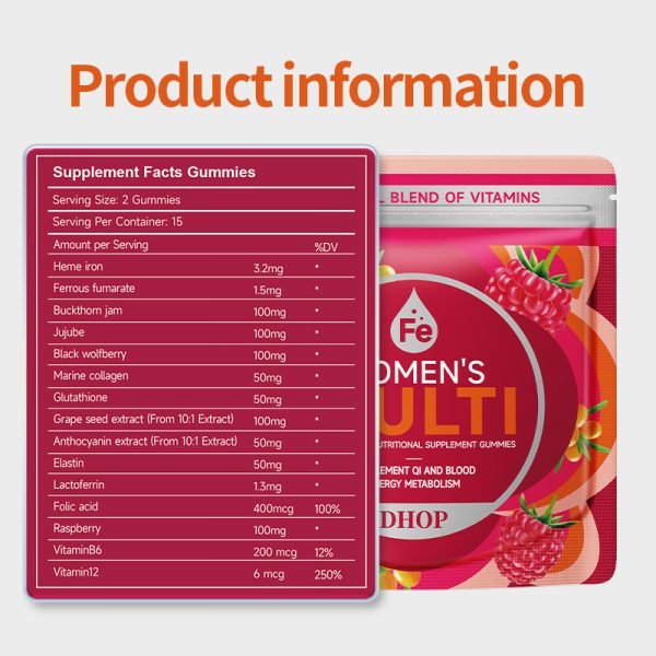 WOMEN'S MULTI  Iron nutritional supplement gummies - Image 5