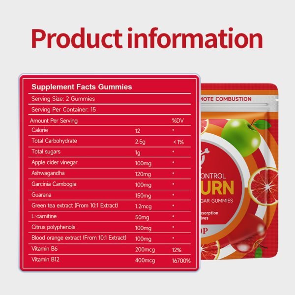 FAT BURN Apple cider vinegar fat burning gummies - Image 4